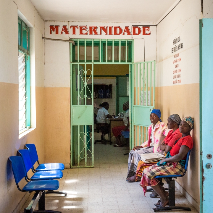 Waiting outside the maternity ward at the hospital in Chokwe. Waiting outside the maternity ward at the hospital in Chokwe.